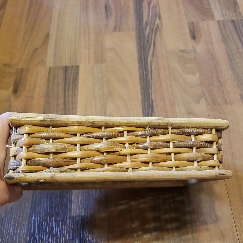 Bamboo Rattan Tissue Box Cover